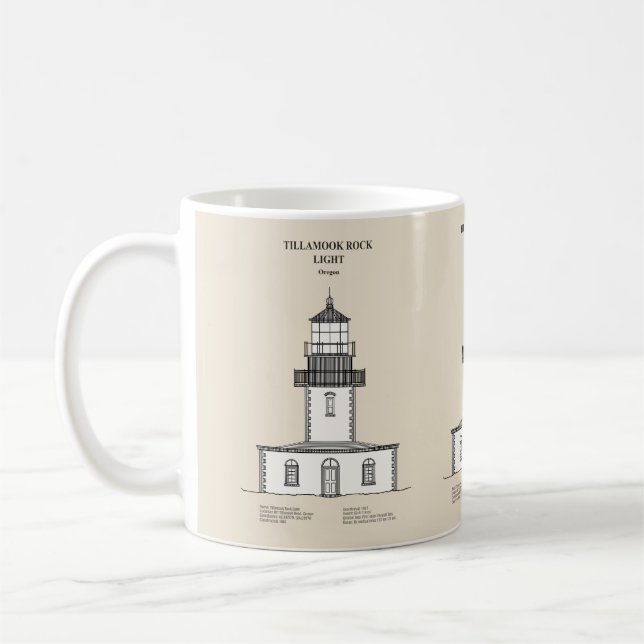 Tillamook Sten Lighthouse - Oregon - SBD Kaffemugg (Vänster)