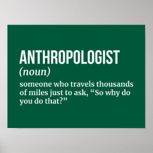 Tillämpad antropolog - praktisk definition poster