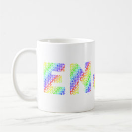 Tillåt dig själv att NJUTA Regnbågsfärgad Kaffemugg