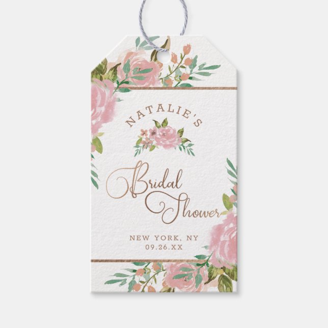 Tillåt Ro Vintage Dusty Rosa Möhippa Presentetikett (Framsidan)