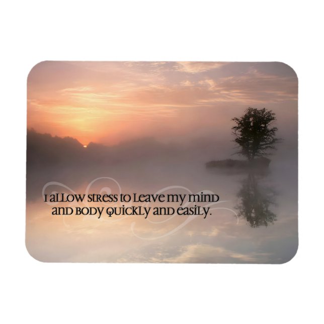 "Tillåt stressa att lämna" - bekräftelse av motiva Magnet (Horisontell)