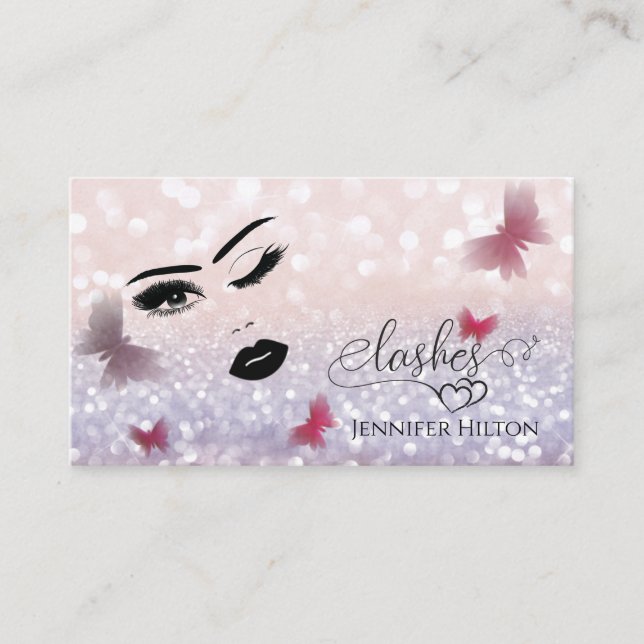 Tillåta modern sensuell flicka ansikte visitkort (Framsida)