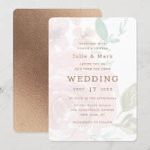 Tillåta Ro Vintage Mjuk Rosa Blommigt Bröllop