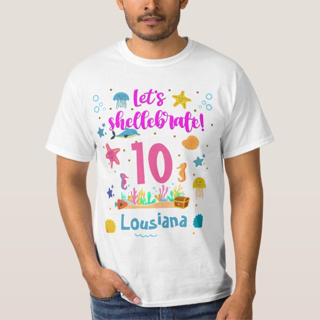 Tillåta shellebrus marina oceanen under Havets föd T Shirt (Framsida)