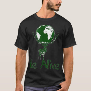 Tillåter levande grönt och miljöskydd t shirt