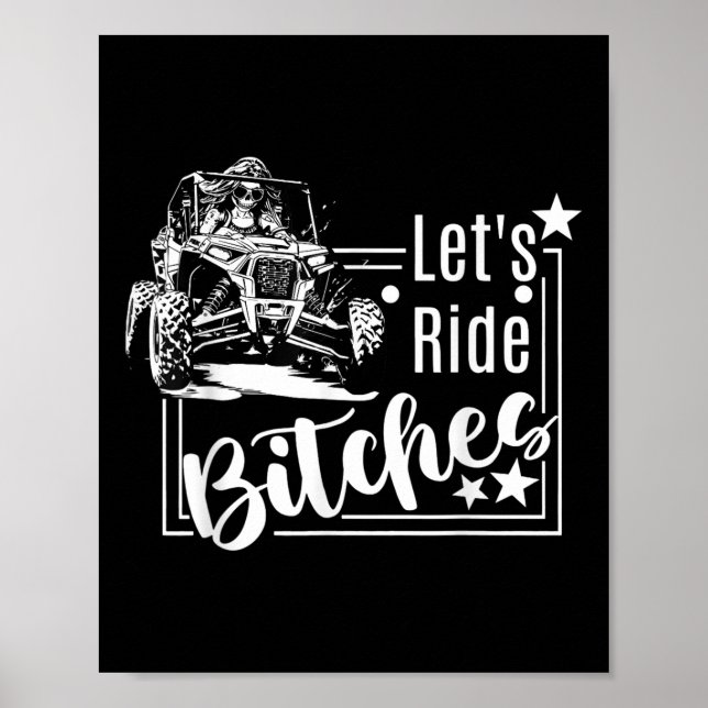 Tillåter ride Es Utv Sxs Four Wheeler Utv Offroad  Poster (Framsidan)