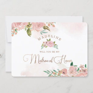 Tillåter Ro Blommigt Matron of Honor Frieri kort