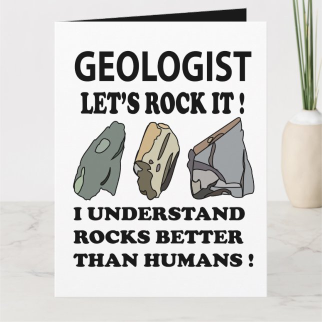 Tillåter Sten IT-geologist-gratulationskort Kort (Framsida)