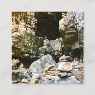 Tillåtliga chasm-sten-kannor fyrkantigt visitkort