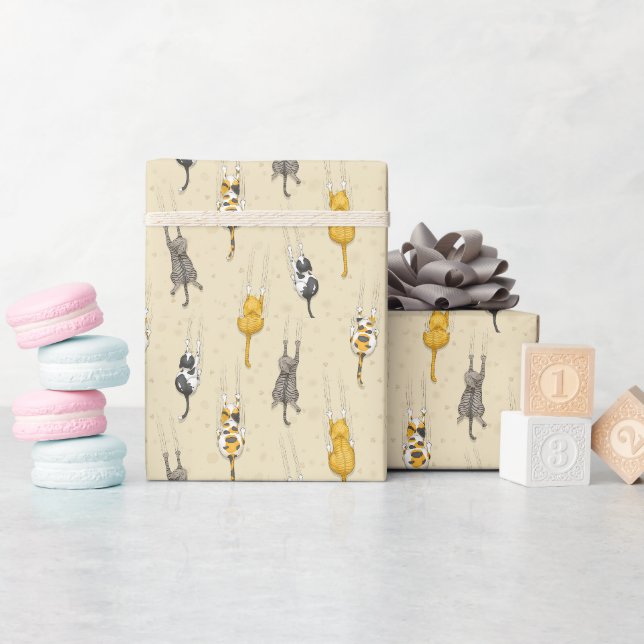 Tillåtna katter presentpapper (Baby Shower)