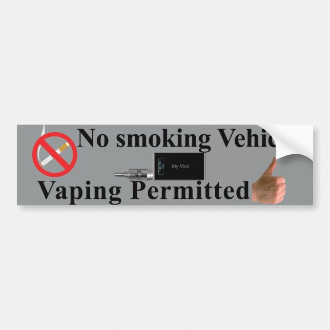 Tillåtna Vaping Bildekal (Framsidan)