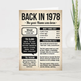 Tillbaka 1978, det året du föddes Födelsedag Kort