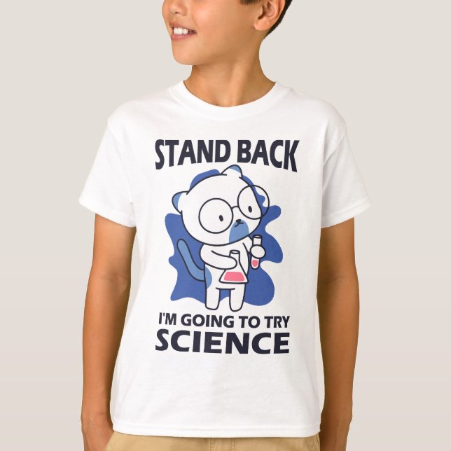 Tillbaka - Admatande kattvetenskapliga experiment T Shirt (Framsida)