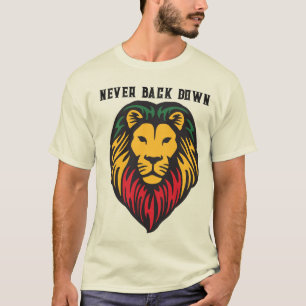 Tillbaka aldrig ned - Lejon styrka T Shirt