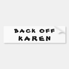 Tillbaka av KarenBumper Sticker Bildekal