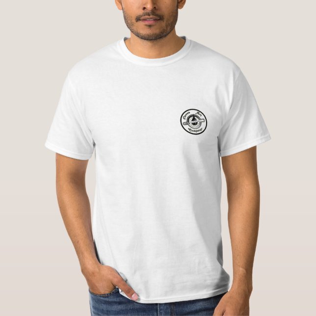 (Tillbaka) avbrytare 1 & DAC-logotyp (bekläda), T Shirt (Framsida)