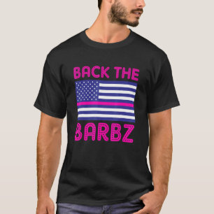 Tillbaka Barbz Flagga Barbs Loyal Fläkt Amerika T Shirt