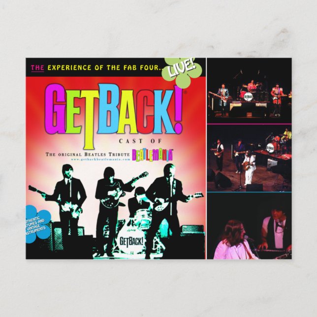 Tillbaka! Beatlemania Postcard Vykort (Framsida)