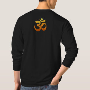 Tillbaka Design Om Mantra Symbol Yoga Manar Långär T Shirt