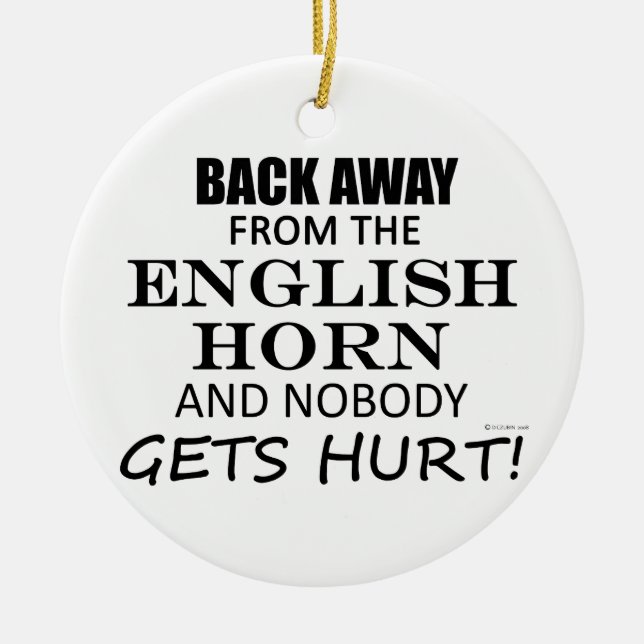 Tillbaka från Engelska hornet Julgransprydnad Keramik (Framsidan)