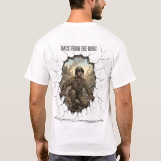 Tillbaka från krig Soldat Dubbel exponering Natur T Shirt