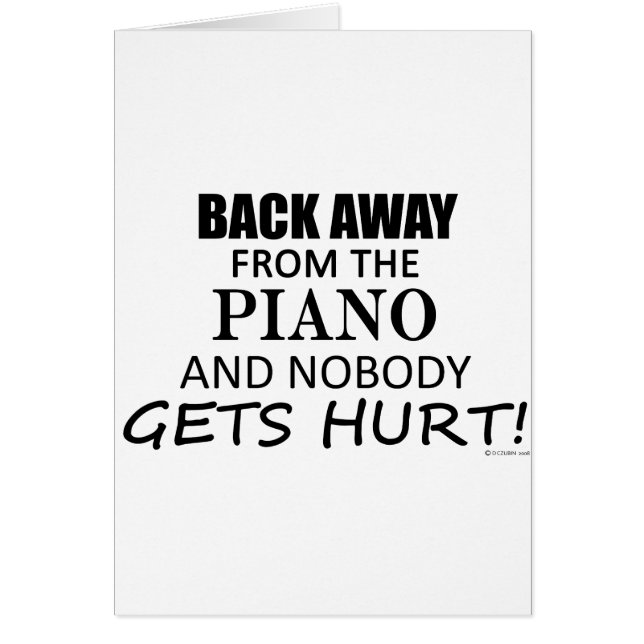 Tillbaka från Piano Hälsningskort (Framsidan)