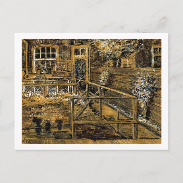 Tillbaka Garden från Siens Mödrar House, Haag Vykort (Framsida)