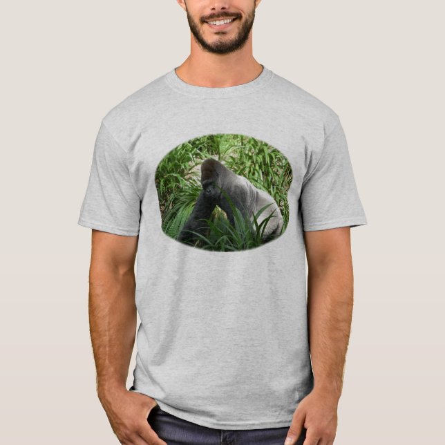 Tillbaka gorilla för rakkniv tee shirt (Framsida)