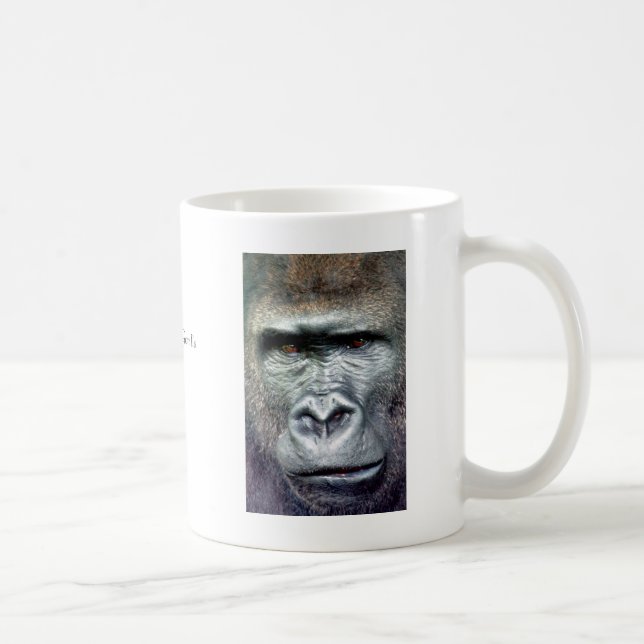 Tillbaka gorilla för silver II Kaffemugg (Höger)