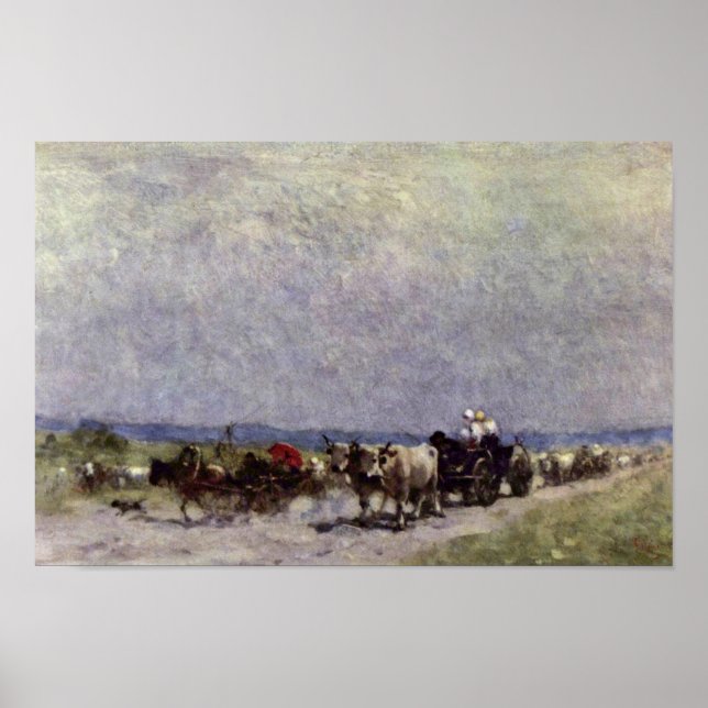 Tillbaka hem från mässan av Grigorescu Nicolae Poster (Framsidan)