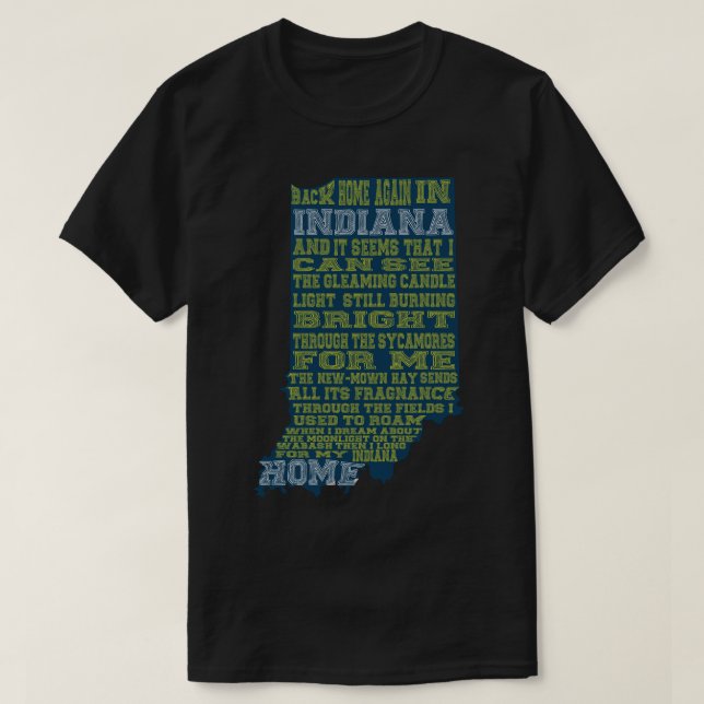 Tillbaka hem igen i Indiana T Shirt (Design framsida)