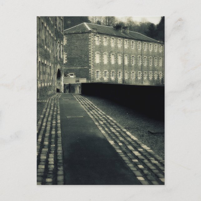 Tillbaka i tid - Streets på New Lanark Vykort (Framsida)