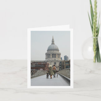 Tillbaka i tiden på Millennium Bridge London (6331 Kort