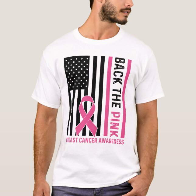 Tillbaka medvetenheten om bröstcancer hos Rosa T Shirt (Framsida)