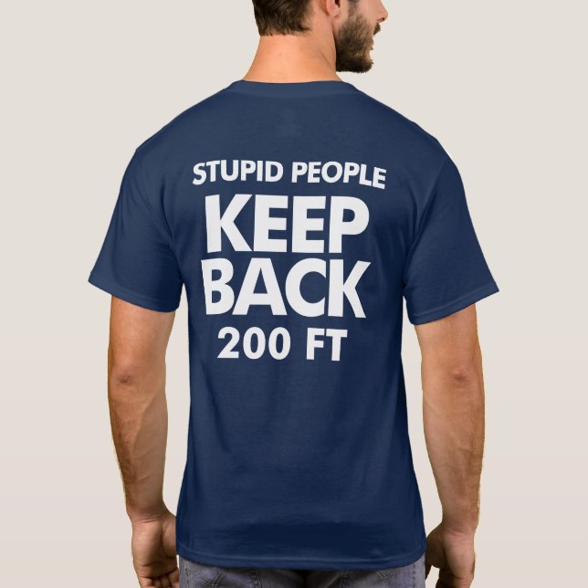 Tillbaka mörk T-tröja för behålla T-shirt (Baksida)