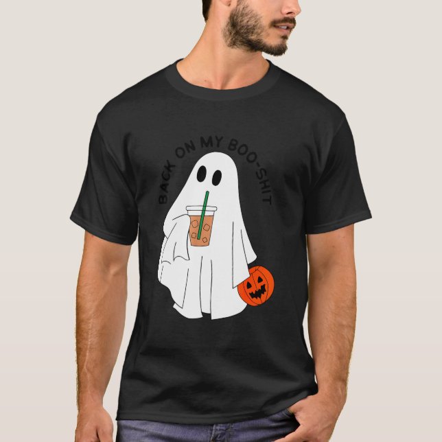 Tillbaka på min Boo-skij-jävel, ynka Ghost Boo Hal T Shirt (Framsida)