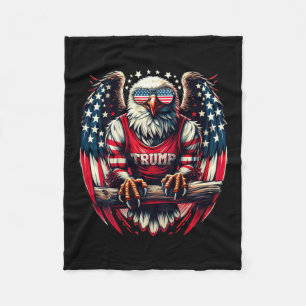 Tillbaka Patriotic Usa Eagle Ta Amerika tillbaka T Fleecefilt