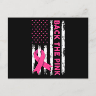 Tillbaka Rosa Breast Cancer Awareness T- Shirt62 Vykort