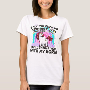 Tillbaka, så ska jag gå med min horn Uni. T Shirt