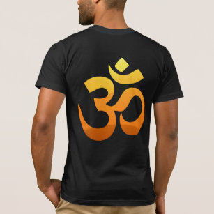 Tillbaka Side om Mantra Guld Sol-meditationen Yoga T Shirt