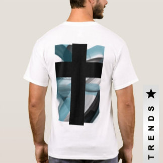 Tillbaka Skriv ut T-Shirt Trend Abstrakt Blue Ocea