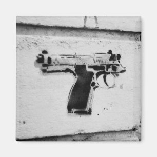 tillbaka stencilerar vapnet magneten för magnet