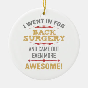 Tillbaka Surgery Recovery Humor Julgransprydnad Keramik