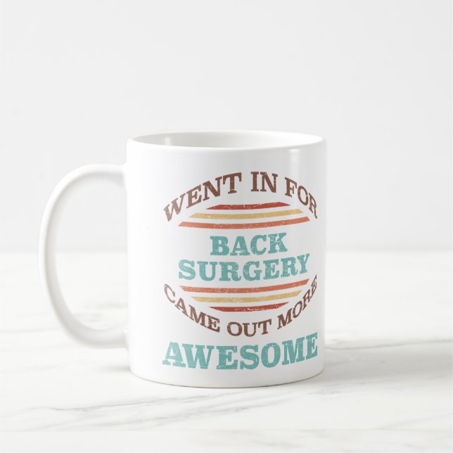 Tillbaka Surgery Recovery Humor Kaffemugg (Vänster)