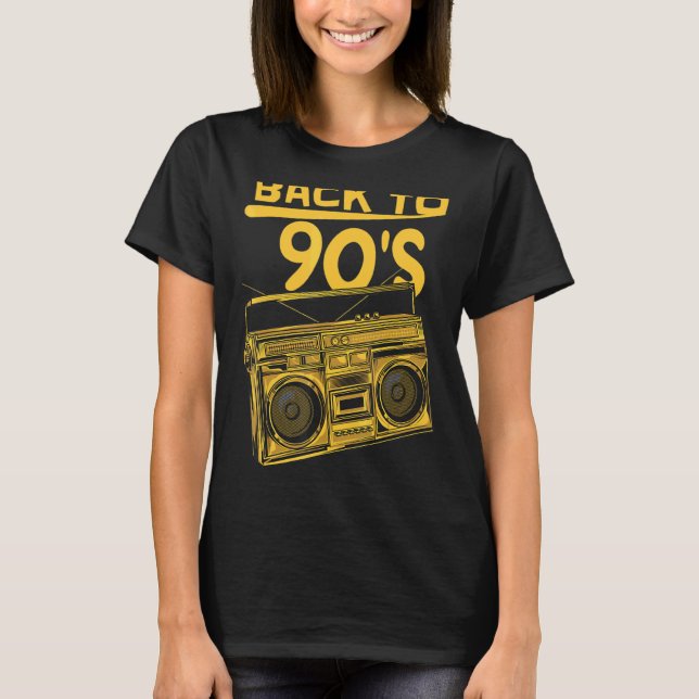 Tillbaka till 1990-talets musikkassett 90-talets V T Shirt (Framsida)