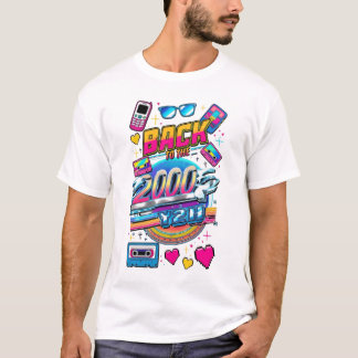 Tillbaka till 2000-talets Retrodesign Vintage Tema T Shirt