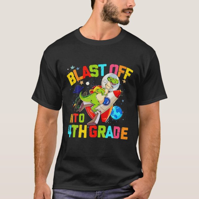 Tillbaka till 4:e Klass-dinosaur-astronaut t Shirt (Framsida)