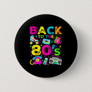 Tillbaka till 80-talet 1980-tal Vintage Stil Åttio Knapp