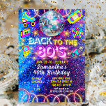 Tillbaka till 80-talets färgstarka, levande, Neon  Inbjudningar<br><div class="desc">Transport dina gäster tillbaka till 1980-talets vibrationstid med vår Neon Glow Födelsedagsfest inbjudan! Dessa inbjudningar fångar 80-talets innersta väsen med sitt djärva och levande nära färg, som påminner om de ikoniska nytecknen och mode på den tiden. De fluorescerande pinkerna, elektriska blues och nyare gulter och grafik på old school gadgets...</div>