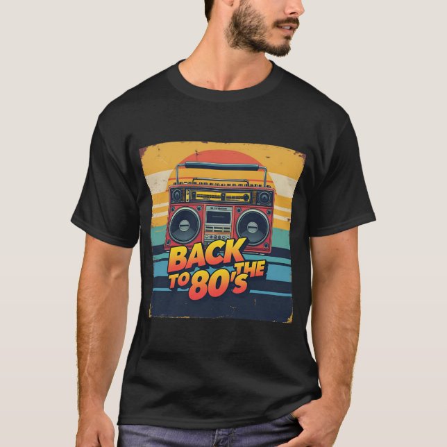 Tillbaka till 80-talets Gen X Boombox T-shirt (Framsida)